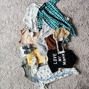 New, washed and never worn and gently used baby clothes and accessories
